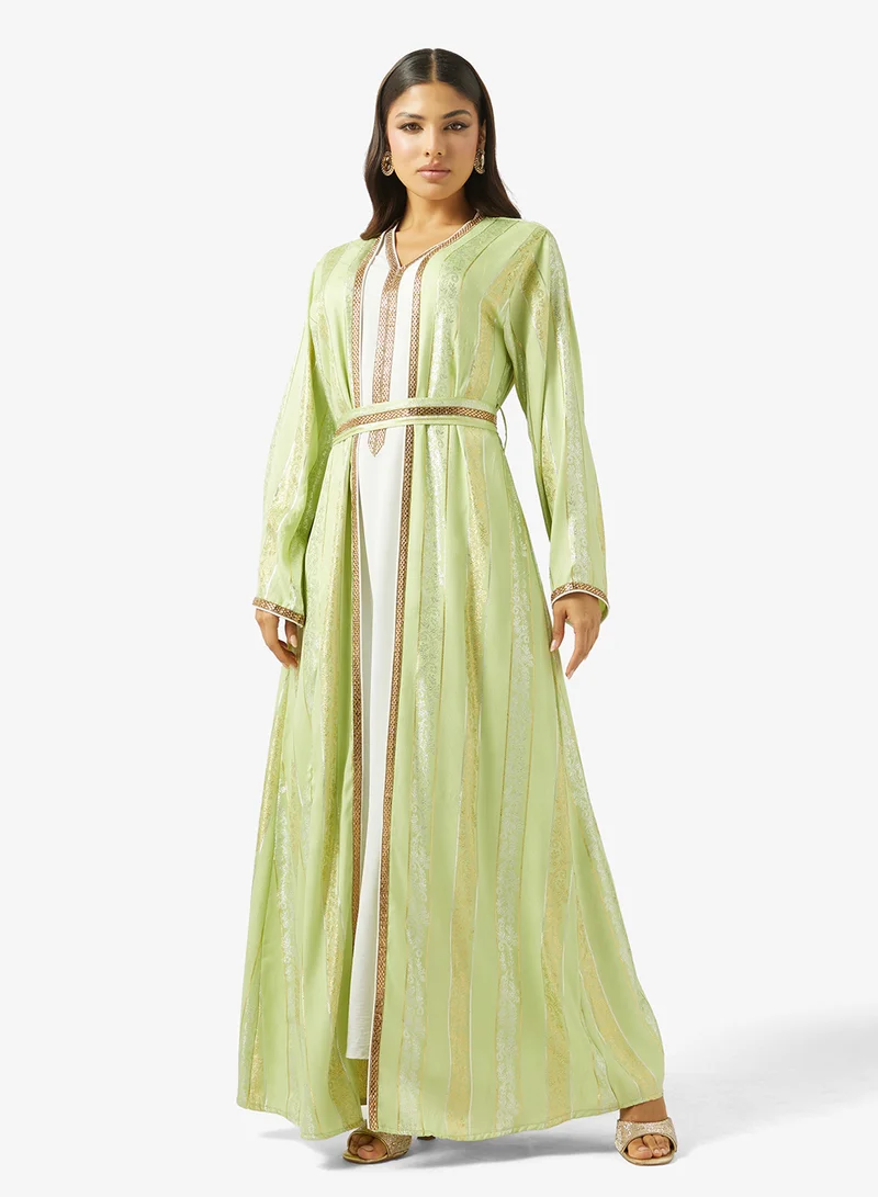 ARABIAN CLOSET LADIES ABAYA 2 PIECE WITH BELT